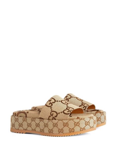 gucci angelina gg flatform slides.